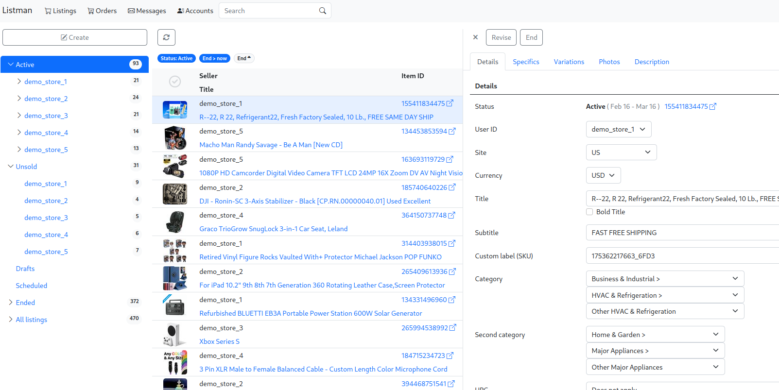 Screenshot - Three pane layout